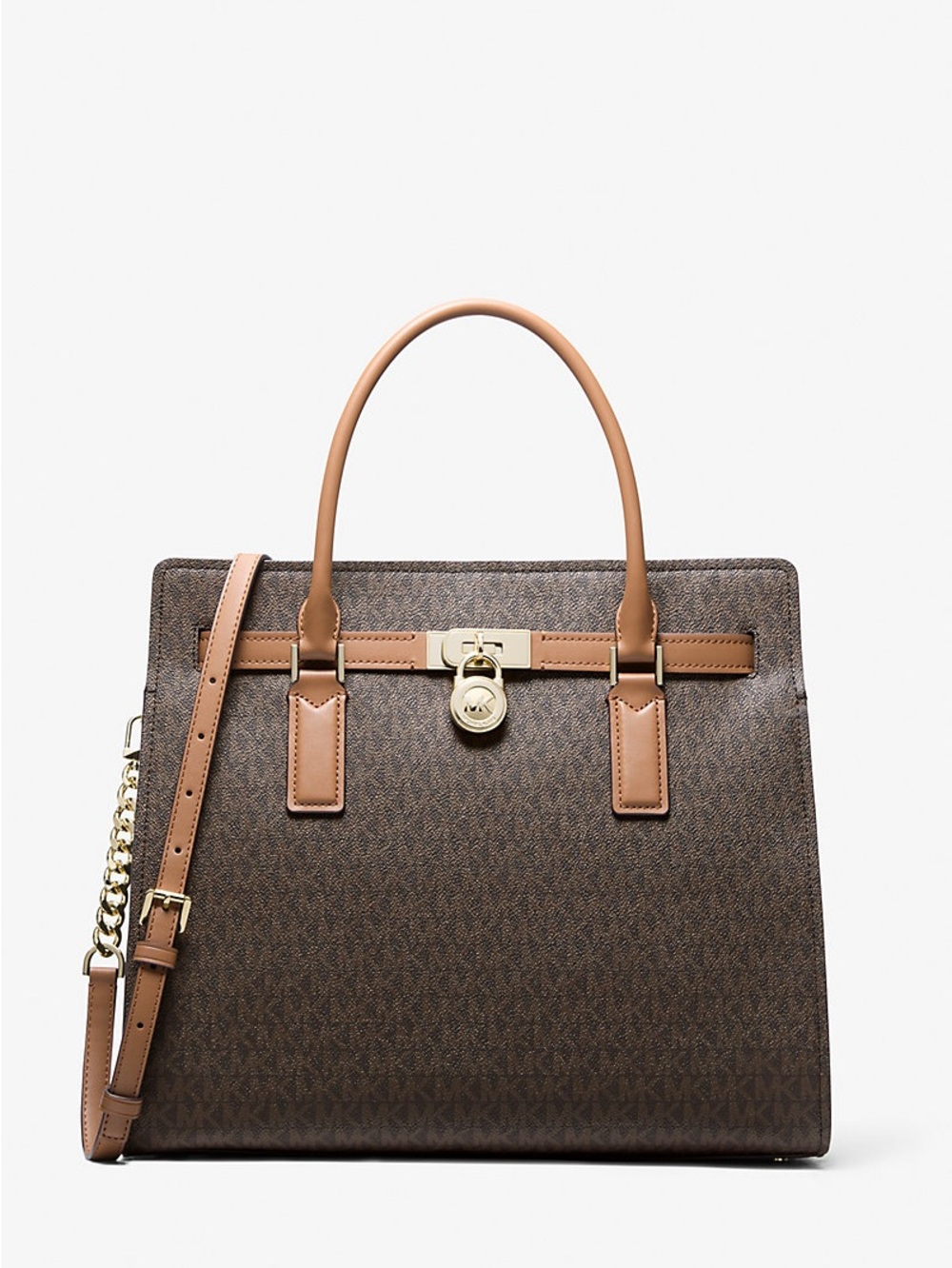 MK Hamilton Moderne Large Signature Logo Satchel